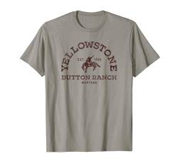 Yellowstone Dutton Ranch Montana Distressed Horse Riding T-Shirt von Y Yellowstone
