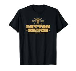 Yellowstone Dutton Ranch Montana Est. 1886 Center Gold Logo T-Shirt von Y Yellowstone