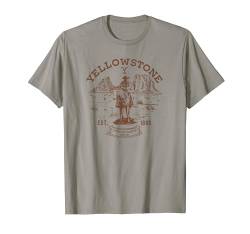 Yellowstone Dutton Ranch Montana Landscape Vintage Logo T-Shirt von Y Yellowstone