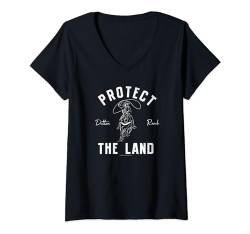 Yellowstone Protect The Land Dutton Ranch T-Shirt mit V-Ausschnitt von Y Yellowstone