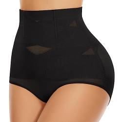 YADIFEN Damen Shapewear Unterhose Bauchweg Figurenformend Miederpants Hoher Taille Unterwäsche Figurformender Miederslip Bequem und Atmungsaktiv Shaper für Frauen (Schwarz, 40-42) von YADIFEN