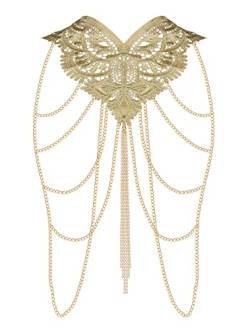 YADOCA Körperkette für Damen Mode Geschichtet Quaste Körperschmuck Gold Bikini BH Ketten Körper Halskette Schmuck 3 von YADOCA