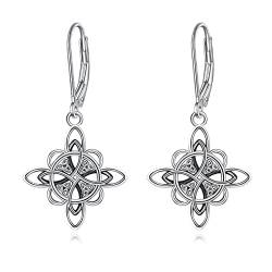 Keltischer Ohrringe Sterling Silber Irish Keltischer Knoten Ohrringe Ohrringe Schmuck Geschenke für Damen Mädchen Mutter Tochter von YAFEINI