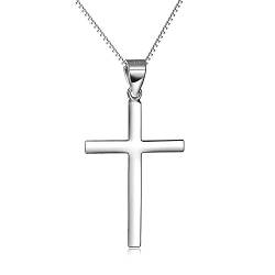 YAFEINI Kette mit Kreuz Damen Sterling Silber Religiöse Kette Kreuz Halskette Schmuck für Damen Mädchen Jungen von YAFEINI