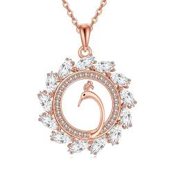 YAFEINI Phoenix Kette S925 Sterling Silber Phoenix Halskette Anhänger Schmuck Cubic Zirkonia Geschenke für Damen Mädchen von YAFEINI