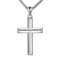 YAFEINI Religiöse Kreuz-Halskette Geschenke für Männer Origami-Kreuz-Anhänger Halskette für Damen Herren Jungen, Nicht bekannt von YAFEINI