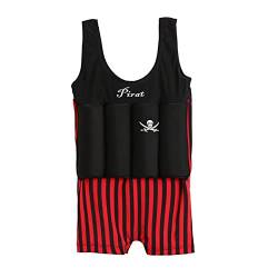 YAGATA Badeanzug mit Schwimmhilfe Mädchen Jungen Float Suit Kinder Badeanzug Baby Maedchen Bojenanzug Schwimmanzug verstellbarem Auftrieb Bademode Bojenbadeanzug, Schwarz, 100 von YAGATA