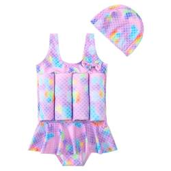 YAGATA Badeanzug mit Schwimmhilfe Mädchen Jungen Float Suit Kinder Badeanzug Baby Maedchen Bojenanzug Schwimmanzug verstellbarem Auftrieb Bademode Bojenbadeanzug,Violett 4-5 Jahre XXL von YAGATA