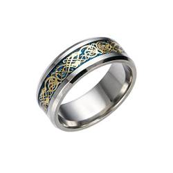 YAHOYA Drache Titan Edelstahl Ring Herren Schmuck Ehering Herren Mode Ring von YAHOYA