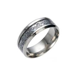 YAHOYA Drache Titan Edelstahl Ring Herren Schmuck Ehering Herren Mode Ring von YAHOYA