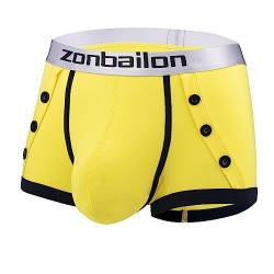 YAHWULAI Herren Boxershorts - weich, bequem, betonend, sexy, elastisch2XL Yellow… von YAHWULAI
