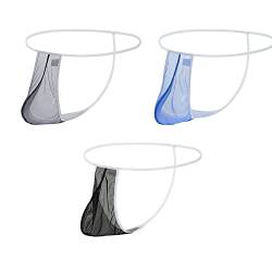 YAHWULAI Herren Low-Waist String, weich und bequem, leicht und dünn, Mesh-atmungsaktiv 2XL Multi 3 Pack von YAHWULAI