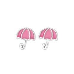 925er Ohrringe Damen, Interessanter Rosa Regenschirm-Emaille-Ohrstecker, Einfache Weibliche Tropfglasur-Ohrringe Mit Persönlichkeit, Hochzeits-Verlobungs-Ohrnadel-Schmuckzubehör Für Mädchen von YAIEWNE