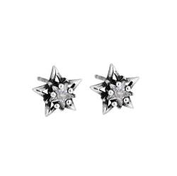 925er Ohrringe Damen, Retro-Diamant-Ohrstecker Mit Fünf Punkten, Temperament, Einfache Stern-Persönlichkeit, Glänzende Ohrringe, Festival, Freundschaft, Mädchen, Paar, Ohrnadel, Schmuck, G von YAIEWNE