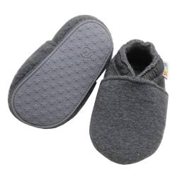 YALION Krabbelschuhe Baby Lauflernschuhe Mädchen Jungen- Wolle Warme Anti-Rutsch Sohle Hausschuhe Babyschuhe(18/19EU, Gray) von YALION