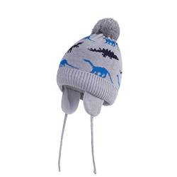 YAMEE Kinder Mütze Baby Warm Wintermütze Jungen Mädchen Kleinkind Earflap Beanie Strickmütze Warm Herbst Wintermütze Cap Schädelkappe mit Ohrenschützer(0-5 Jahre alt) von YAMEE