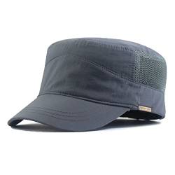 YAMEE Military Cap Herren Sommer Army Cap Atmungsaktive,Sommermütze Unisex Flacher Hut Baseball Kappe,Mütze Militär Sommer Draussen Wandern mütze von YAMEE