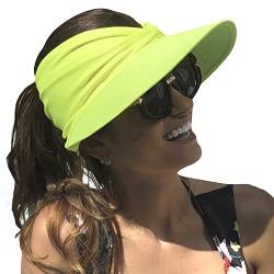 YAMEE Sonnenhut Damen Sommerhut Strandhut,Visor Cap Damen Strandvisor Damenvisor Sonnenvisor für Tennis/Golf/Strand,UV-Schutz von YAMEE