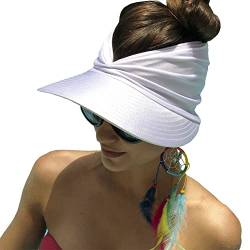 YAMEE Sonnenhut Damen Sommerhut Strandhut,Visor Cap Damen Strandvisor Damenvisor Sonnenvisor für Tennis/Golf/Strand,UV-Schutz von YAMEE