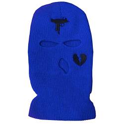 YAMEE Sturmhaube Herren Damen,Balaclava - 3-Loch Sturmmaske,Vollmaske Skimütze Wintermütze Strickmaske Vollgesichtsabdeckung für Outdoor Radfahren Skifahren von YAMEE