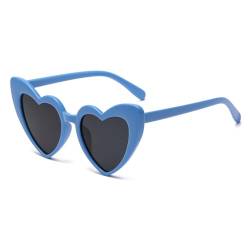 YAMEIZE Fashion heart Sonnenbrille für Damen Herren Rechteck UV400 Schutz Vintage Sonnenbrille von YAMEIZE
