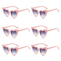 YAMEIZE Fashion heart Sonnenbrille für Damen Herren Rechteck UV400 Schutz Vintage Sonnenbrille… von YAMEIZE