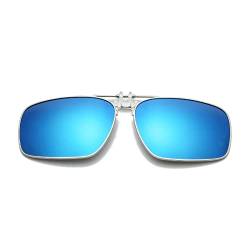 YAMEIZE Modische Clip-On-Sonnenbrille für Damen Herren UV400-Schutz Flip-Up-Brille im Freien (Blau) von YAMEIZE