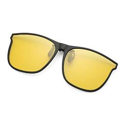 YAMEIZE Modische polarisierte Clip-On-Sonnenbrille für Männer und Frauen UV400-Schutz Flip-Up-Brille im Freien (Nachtsicht) von YAMEIZE