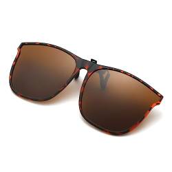 YAMEIZE Polarisierte Clip-On-Sonnenbrille - für Damen Herren Clip On Sonnenbrille zum Aufklappen UV400-Schutz Flip up Brille Fahren Reisen Angeln von YAMEIZE