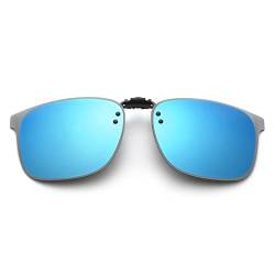 YAMEIZE Polarisierte Clip-On-Sonnenbrille für Damen und Herren Quadratisch zum Flip up UV400-Schutz Clip-Brille zum Fahren im Freien von YAMEIZE