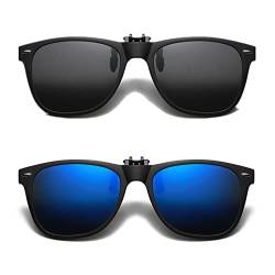 YAMEIZE Polarisierte Clip-on Sonnenbrille - Für Damen Herren UV400 Schutz Flip Up Sonnenbrillen Fahren im Freien… von YAMEIZE