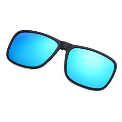 YAMEIZE Polarisierte Rechteckige Clip-On Sonnenbrille für - Damen Herren Trendy Flip-Up UV 400 Schutz Clip-On Anti-Glare-Brille Angeln Fahren Outdoor von YAMEIZE