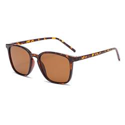 YAMEIZE Quadrat Vintage Sonnenbrille Damen Klassisch-Y2k mit UV400 Schutz Trendige Rechteckige Rahmen Männer brille von YAMEIZE