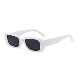 YAMEIZE Rechteckige Sonnenbrille für Damen Herren 2er-Pack 90er Vintage Kleines Quadrat Kleine Gläser UV400-Schutz… von YAMEIZE