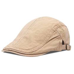 YAMEIZE Retro Flat Cap Cabbie Einstellbar - Newsboy Schirmmütze Barett Hat für Damen Herren Ivy Cap Trendy Cotton Schirmmütze Driving von YAMEIZE