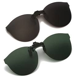 YAMEIZE Sonnenbrille Clip Frameless Flip Up Sonnenbrille Herren und Damen Polarisierte Linse Geeignet für den Außenbereich… von YAMEIZE