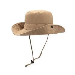 YAMEIZE String Bucket Hut Waterproof für - Damen Herren Wide Brim Safari Hut Adjustable Fishing Hat Sommer Angeln Hut Beach von YAMEIZE