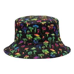 YAMEIZE Trendy Pilz Sommer Eimer Hut - für Damen Herren Teens Bucket Hat Reversible Double Side Fischer Stilvolle Sonnenhut Fischerhüte Wandern Strand Klettern Outdoor von YAMEIZE