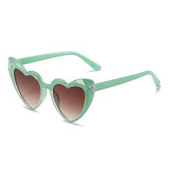 YAMEIZE Vintage Love Heart Sonnenbrille für Damen Herzförmige UV400 Schutzbrille Party Fancy Outdoor von YAMEIZE