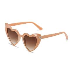 YAMEIZE Vintage Love Heart Sonnenbrille für Damen Herzförmige UV400 Schutzbrille Party Fancy Outdoor von YAMEIZE