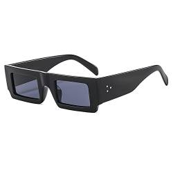 YAMEIZE Vintage Rechteck Transparente Sonnenbrille für - Damen Herren Stilvolle Quadratische Retro Brillen Fahren Einkaufen von YAMEIZE