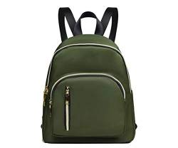 YANAIER Damen Mini Rucksack Wasserdichte Nylon Klein Anti-Diebstahl Daypack beiläufige Spielraum Tagesrucksack Mädchen Schultertaschen Armeegrün-1 von YANAIER