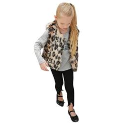 YANFJHV Fellweste Kinder Herbst Winter Faux Pelz Weste Oberbekleidung Warm Mantel Weste Ärmellos Fleeceweste Winterweste Warmer Weste Mädchen Tops Jacke Winter Fellweste Kunstpelz Weste von YANFJHV