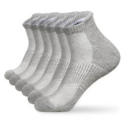 YANIKY Sneaker Socken Herren Damen 6 Paar, Atmungsaktiv Sportsocken aus Baumwolle, Laufsocken Weich Bequem, Gepolsterte Kurze Halbsocken Unisex 35-38 39-42 43-46 47-50 von YANIKY