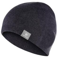 YANIKY Strickmütze Damen Thermo Winter Mütze Herren Beanie Mütze Weich Sportmütze Atmungsaktiv Wintermütze für Herren und Damen (Blau) von YANIKY