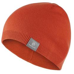 YANIKY Strickmütze Damen Thermo Winter Mütze Herren Beanie Mütze Weich Sportmütze Atmungsaktiv Wintermütze für Herren und Damen (Orange Rot) von YANIKY