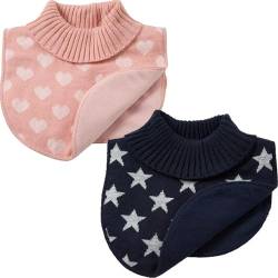 YANQINQIN 2PCS Winter Kinder Neck Gaiter Schal Kragen Baby'sRollkragen Warmer,kid's Neck Cover Warmer, Blau/Pink, Einheitsgröße von YANQINQIN