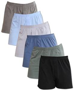 YANZHAO Boxershorts Herren 6er Pack Unterwäsche Unterhosen Männer Men Gewebte Boxershorts(6 Pack-1/XXL) von YANZHAO