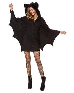 YAOBAOLE Fledermaus Kostüm Damen Halloween Kostüm Damen Vampir Kostüm Damen Cosplay Sexy Kleid Damen Halloween Kleid Damen Schwarz XL von YAOBAOLE