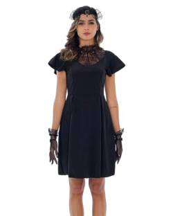 YAOBAOLE Halloween Kostüm Damen Ballkleider Damen Renaissance Kleid Damen Mittelalter Kleid Damen Schwarz XL von YAOBAOLE